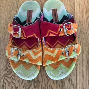 Missoni Men Colorful Zigzag Sandals